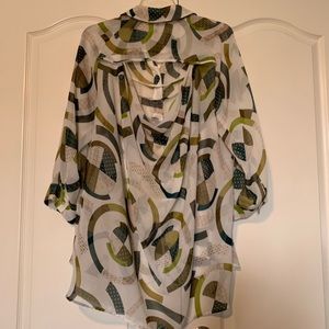 1X IC Sheer oversized tunic top